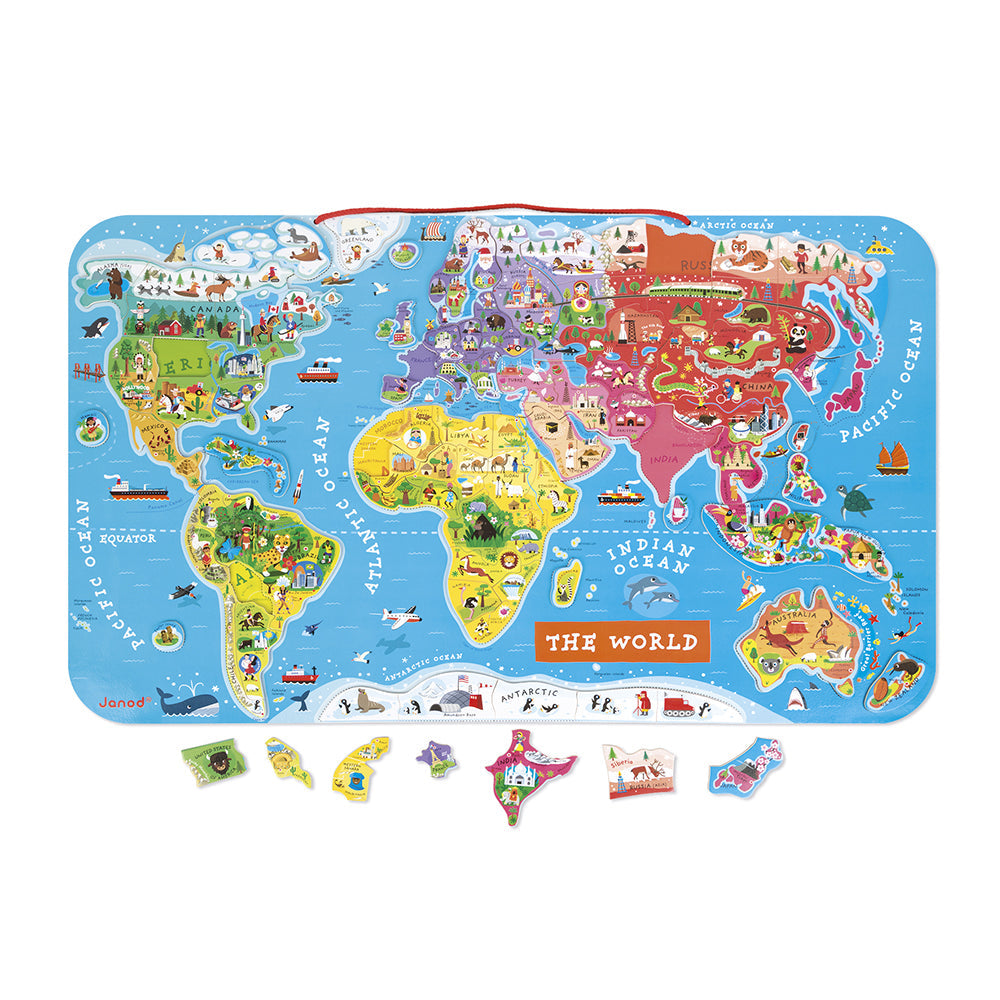 Janod Magneetbord - De wereld (ENG)