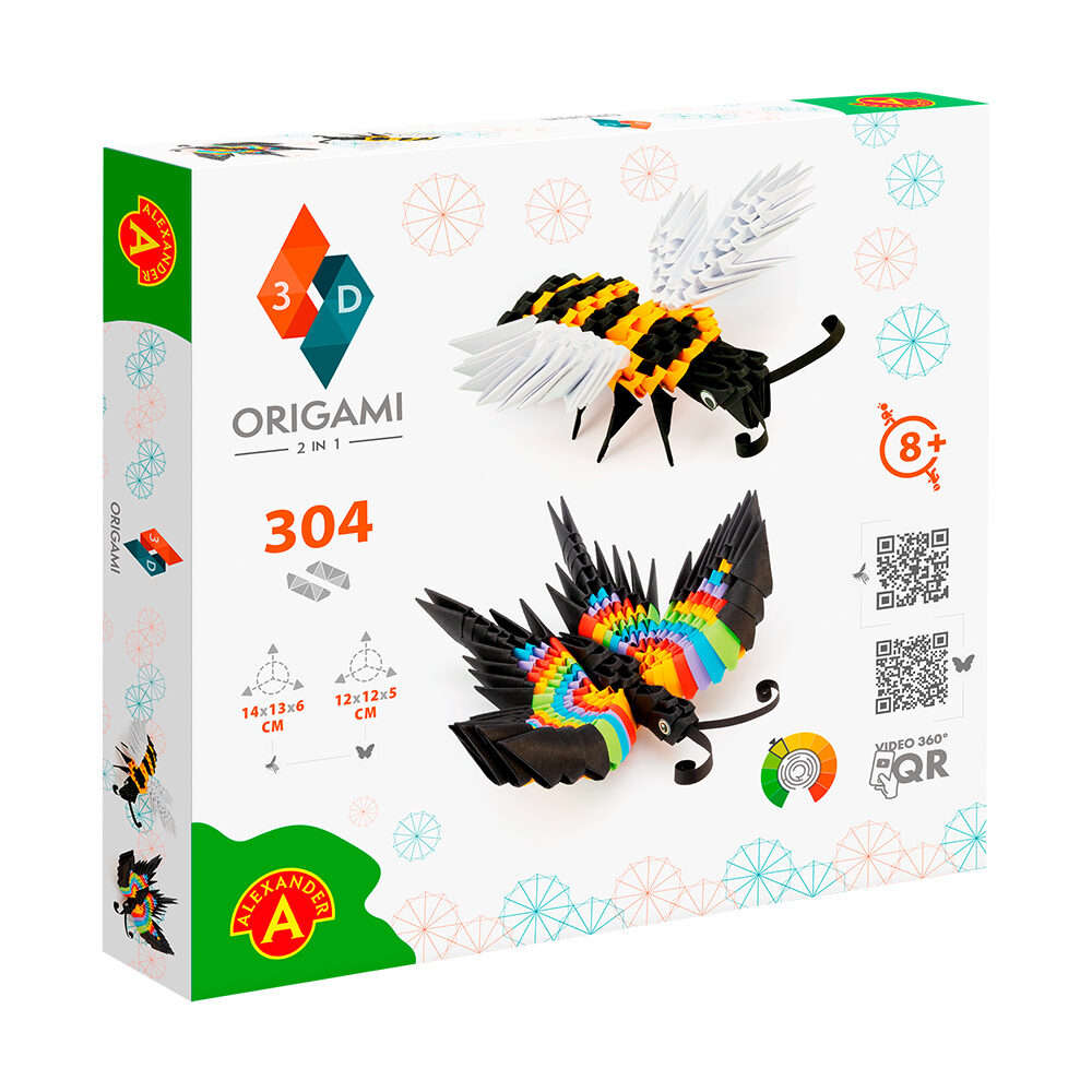 ORIGAMI 3D Bee and Buterfly - 304pcs