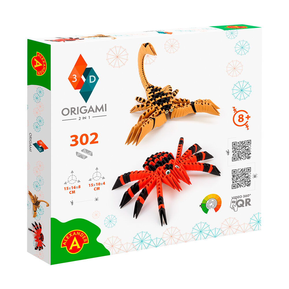 ORIGAMI 3D Spider and Scorpian - 302pcs