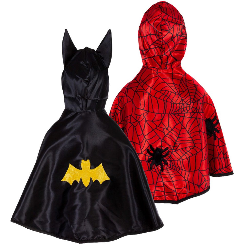 Toddler Reversible Spider and Bat Cape, SIZE US 2-3T