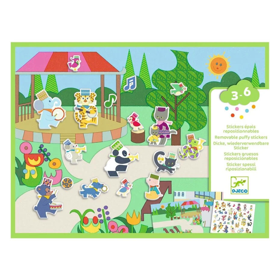 Muziek park stickers