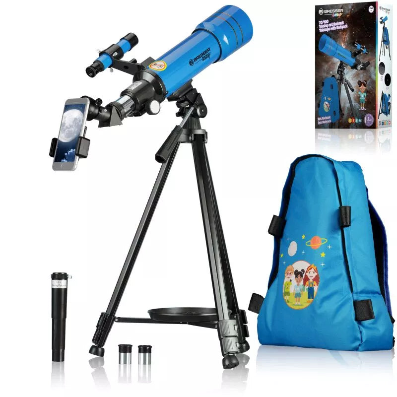 Telescoop met tas blauw
