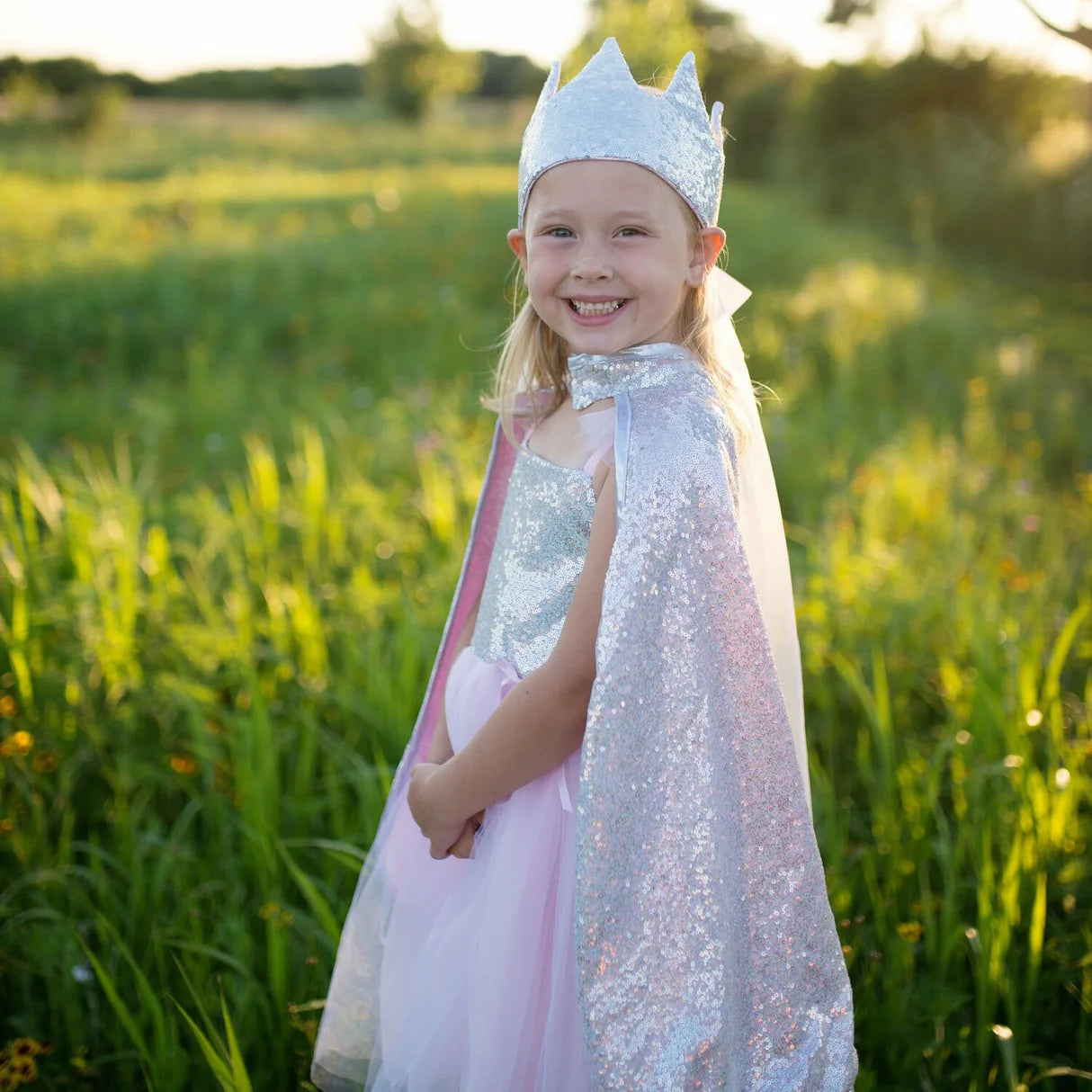 Silver Sequins Cape, SIZE US 5-6