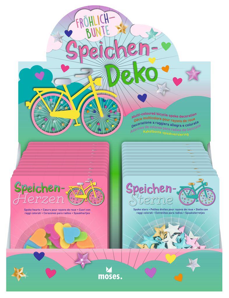 Spaakdecoratie metallic sterren/hartjes 2 assorti