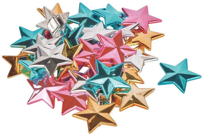 Spaakdecoratie metallic sterren/hartjes 2 assorti