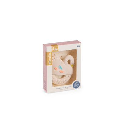 Bijtring & badspeeltje – Zwaan (100% natuurlijk rubber) – La Petite École de Danse