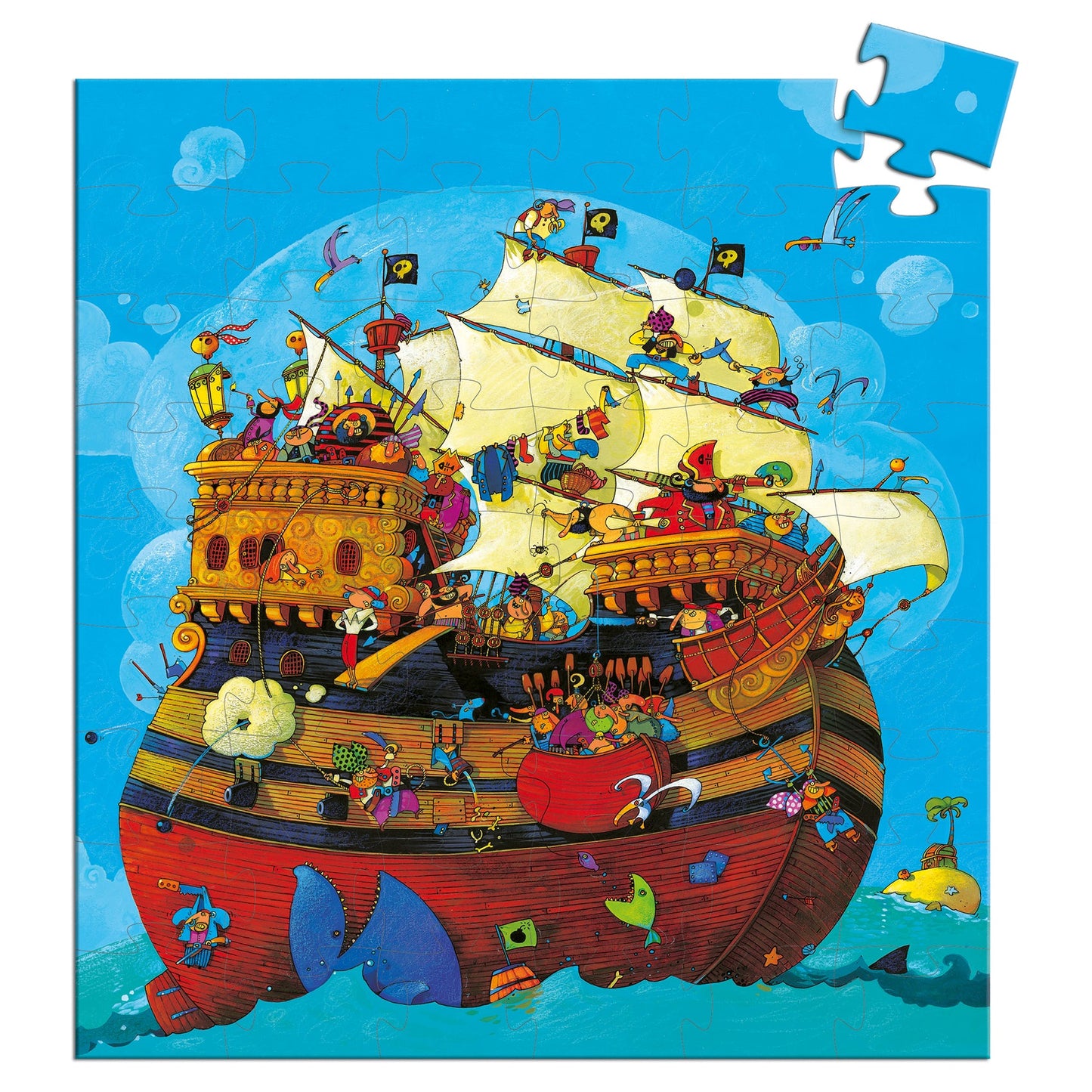 Puzzles silhouettes Bateau de Barberousse - 54pcs