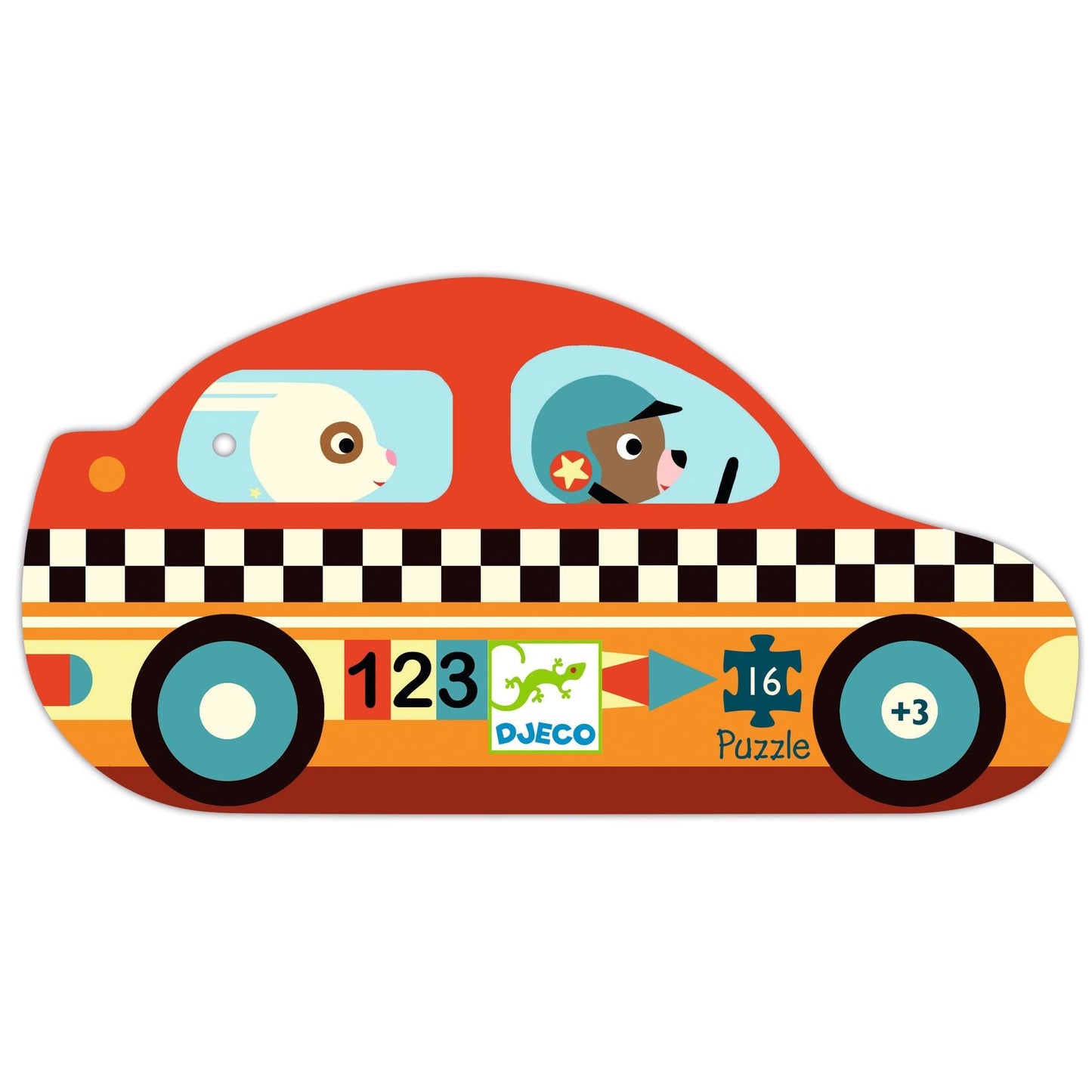 Puzzles silhouettes Le bolide - 16 pcs