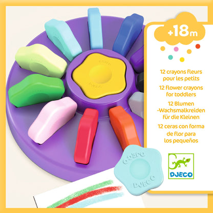 Les couleurs des petits 12 crayons fleurs