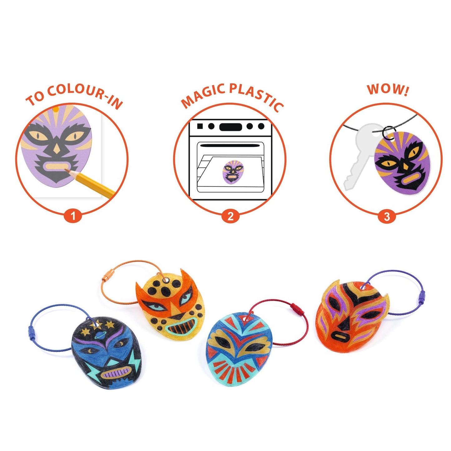 Artistic Plastic Porte-clefs catcheurs