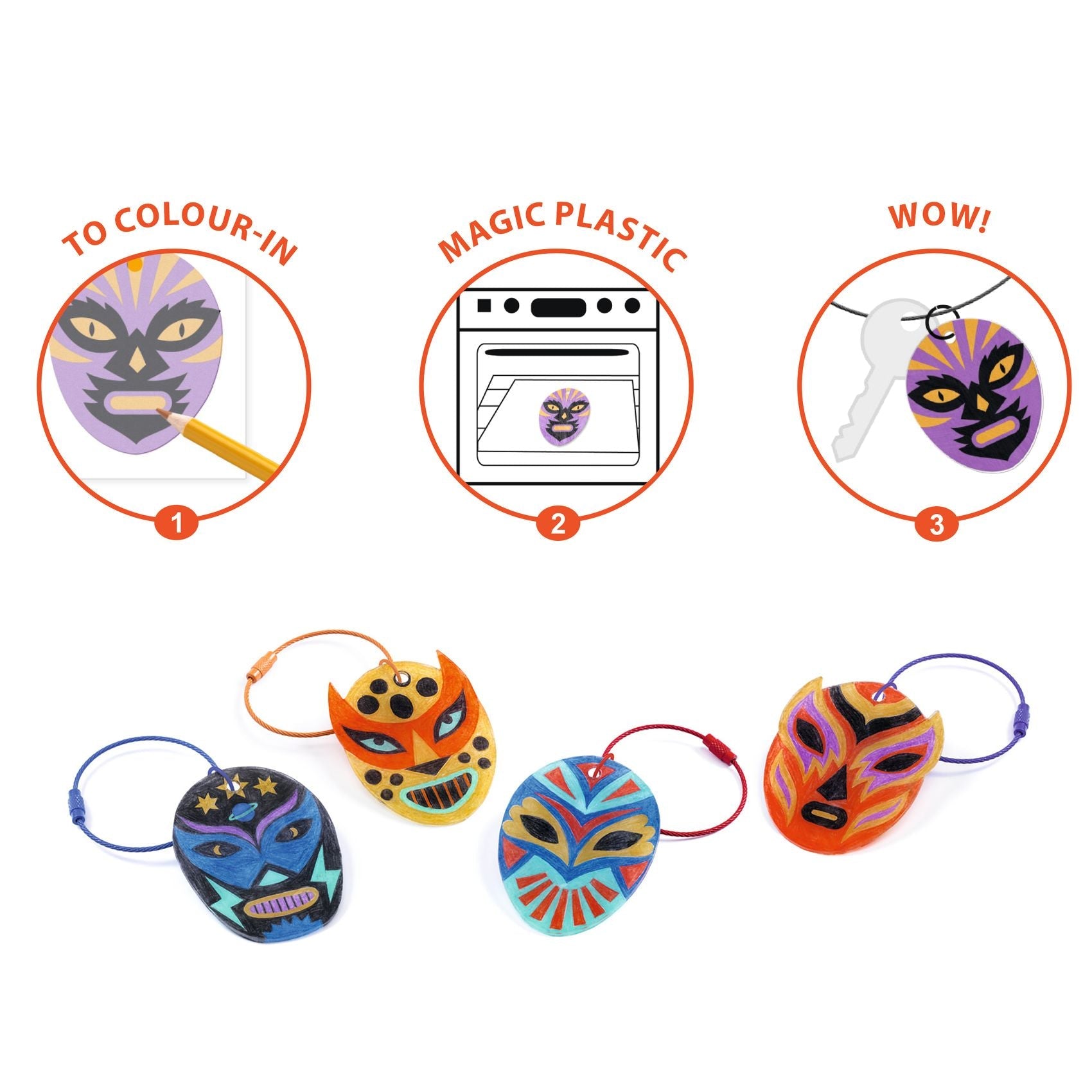 Artistic Plastic Porte-clefs catcheurs