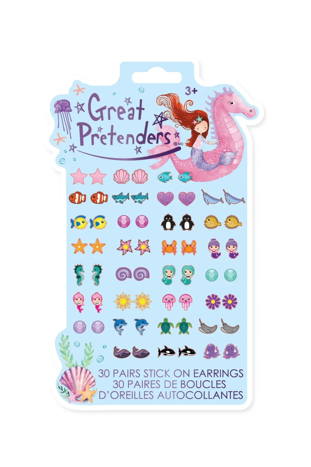Mermaid Stick-on Earrings (30 pairs)