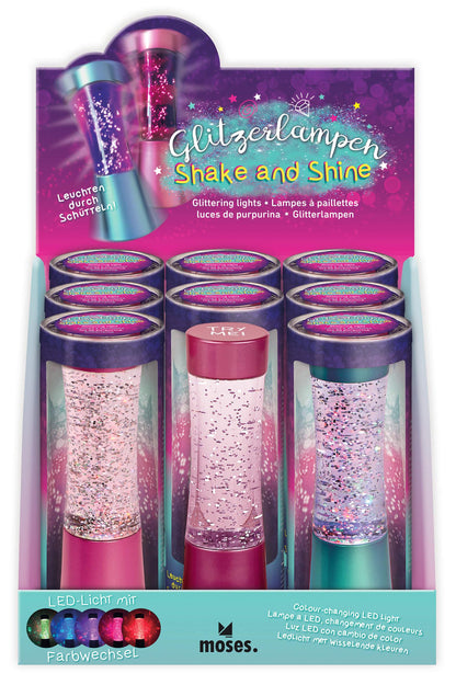 Glitter LED lamp Shake and Shine 15 cm