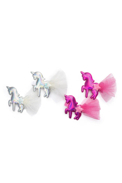 Iridescent Unicorn Hairclip Set (2 pcs), 2 styles assorted