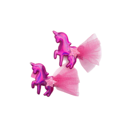 Iridescent Unicorn Hairclip Set (2 pcs), 2 styles assorted