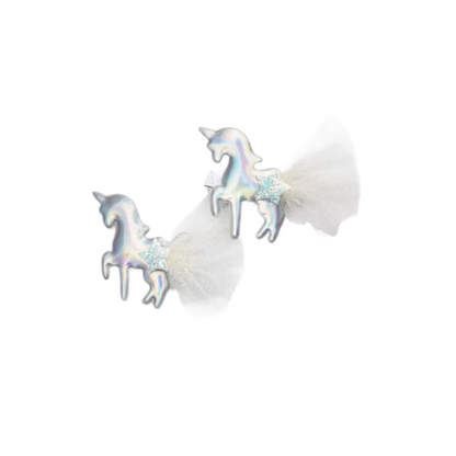 Iridescent Unicorn Hairclip Set (2 pcs), 2 styles assorted
