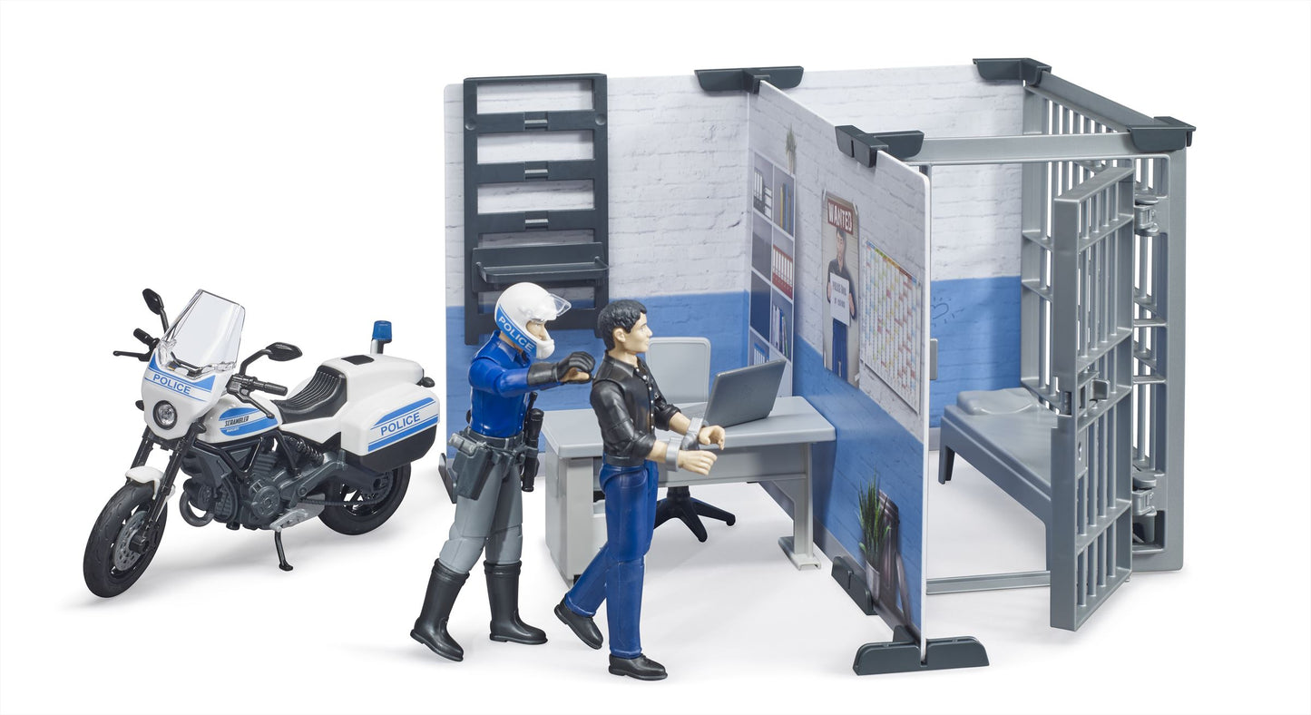 Bruder bworld Politiebureau met politiemotor