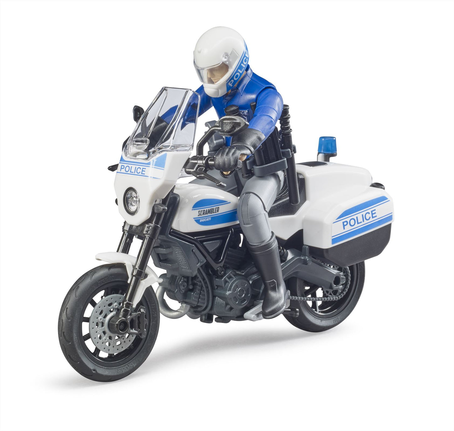 Bruder bworld Politiemotor Scrambler Ducati met motoragent