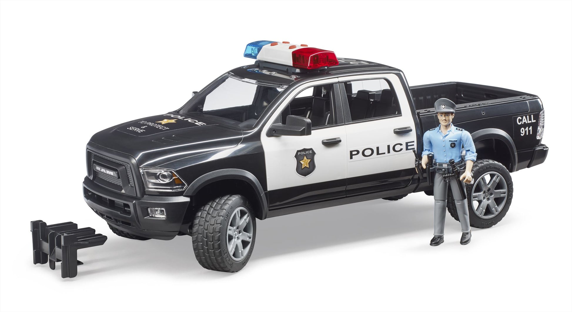 RAM 2500 politietruck met speelfiguur