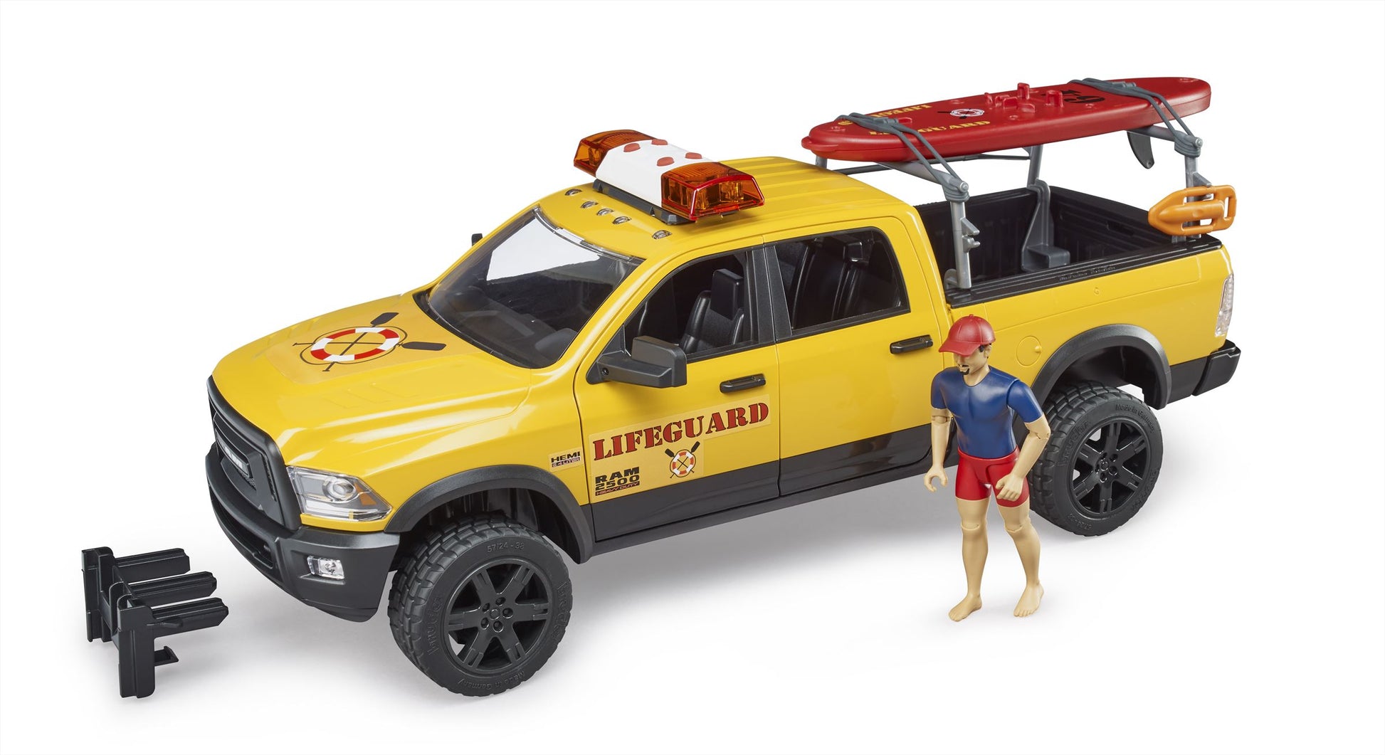Bruder RAM 2500 Reddingsbrigadeauto met strandwacht
