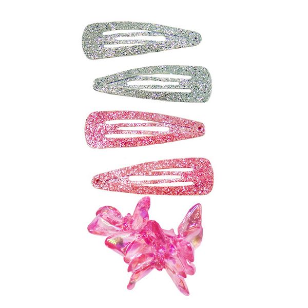 Fairy Fun Butterfly Ponytail Holder & Clip Set (6 pcs)