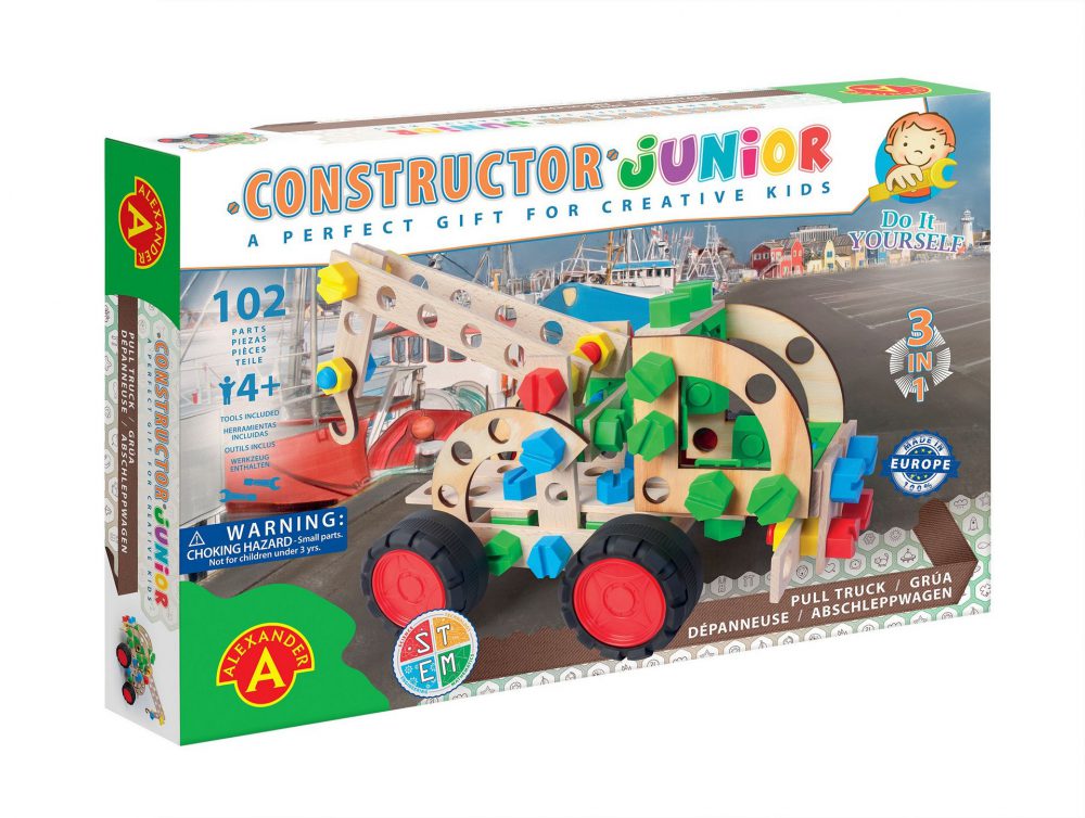 Constructor Junior - 3×1 – Pull Truck - 102pcs