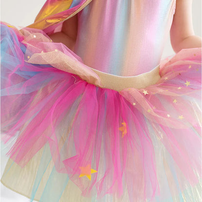 Super-Duper Tutu with Cape & Mask, Pink/Gold, SIZE US 4-6