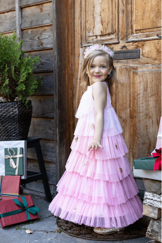 Christmas Tree Dress with Headband, Blush, SIZE US 5-6
