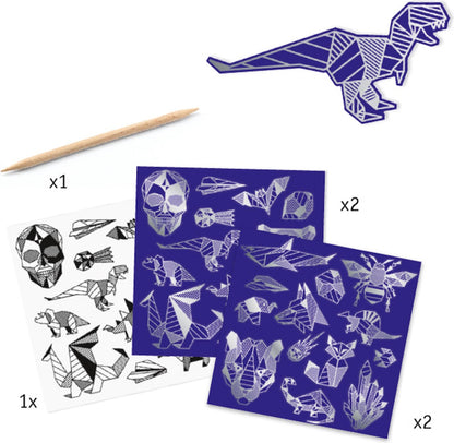 Stickers scratch art