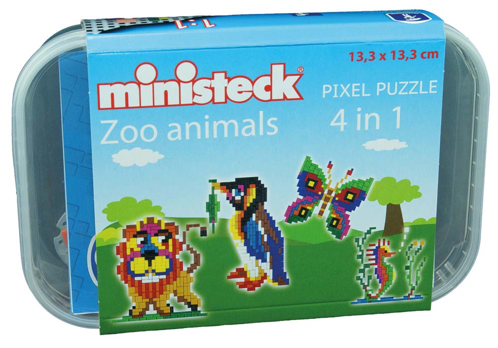 Ministeck Zoo Animals 4in1 - Plastic Box - 500pcs