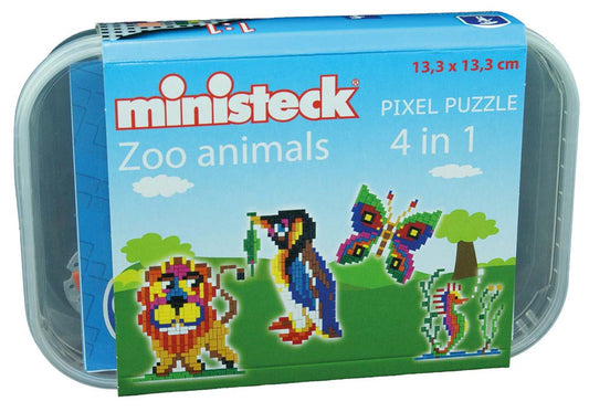 Ministeck Zoo Animals 4in1 - Plastic Box - 500pcs