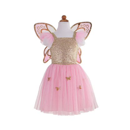 Gold Butterfly Dress with Wings, SIZE US 5-7