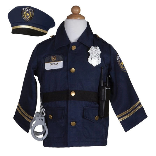 Police Officer Jacket with Hat & Accessory Set (5 pcs), SIZE US 3-4