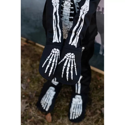 Glow in the Dark Skeleton Shirt with Pant & Mask, SIZE US 5-6