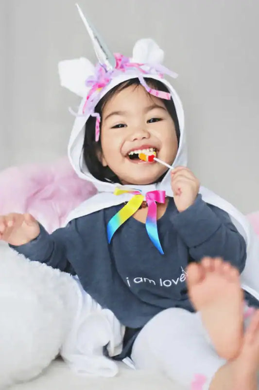 Toddler Unicorn Cape, White, SIZE US 2-3T